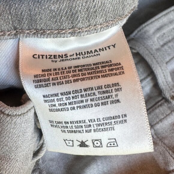 Citizens of Humanity Rocket Crop High Rise Skinny Jeans Gray Wash Size 27 - Picture 3 of 8